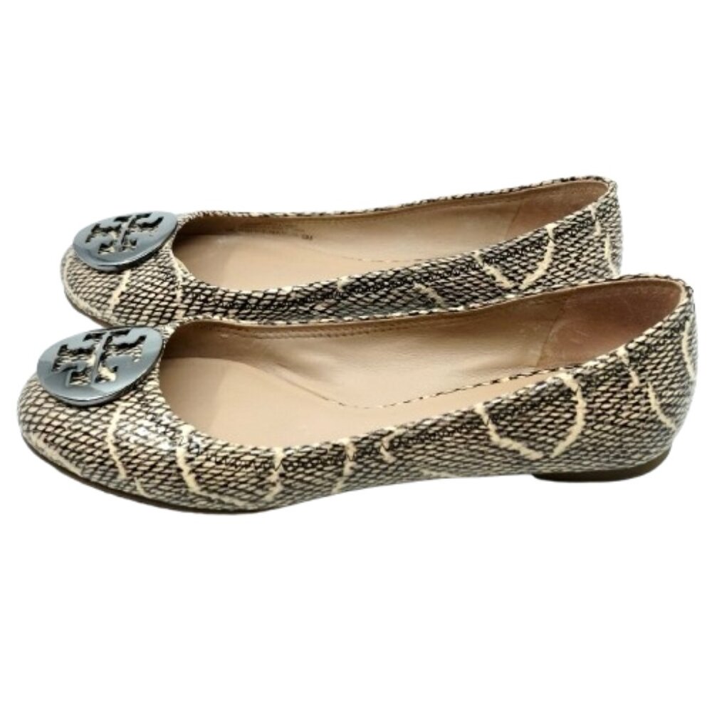 Tory Burch~Reva Logo~Python Embossed Leather Ball… - image 3